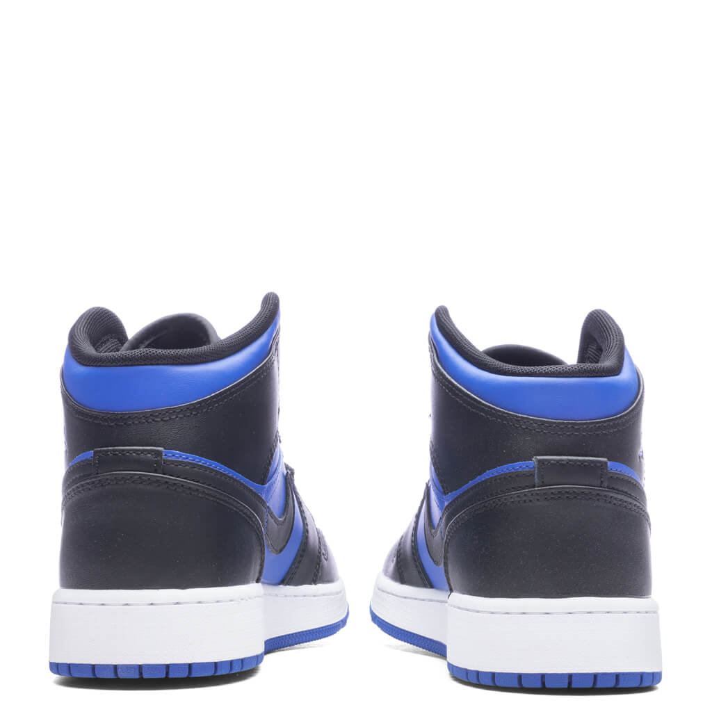 Air Jordan 1 Mid (GS) - Black/Royal Blue/Black