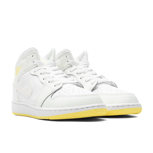 Air Jordan 1 Mid (GS) - Sail/Light Laser Orange/White