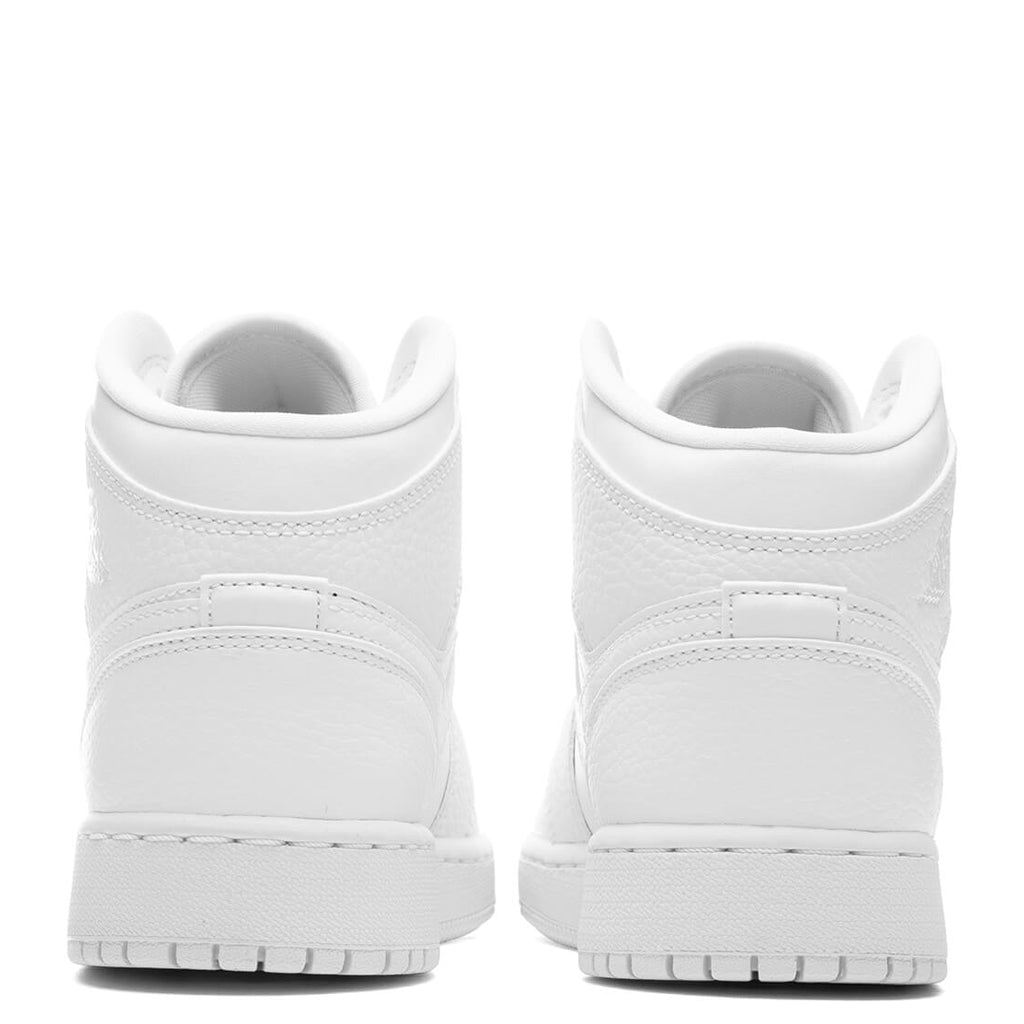 Air Jordan 1 Mid (GS) - White/White