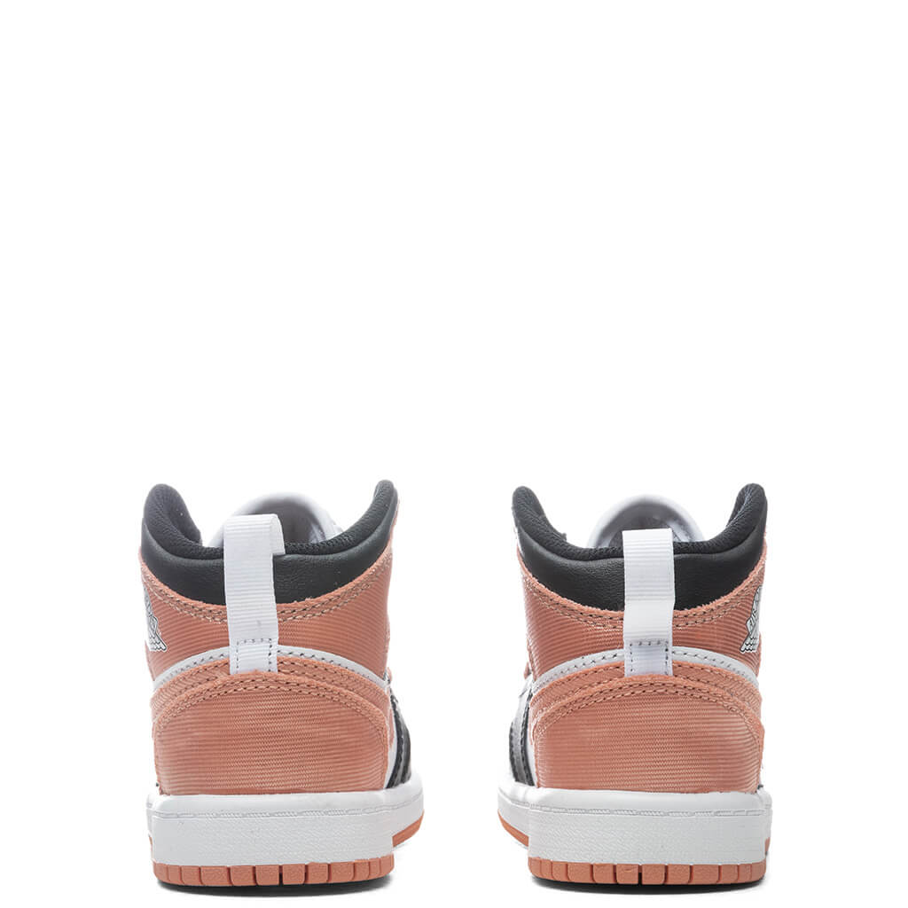 Air Jordan 1 Mid (TD) - White/Light Madder Root/Black