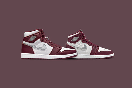 Air Jordan 1 Retro High OG - Bordeaux/Metallic Silver/White