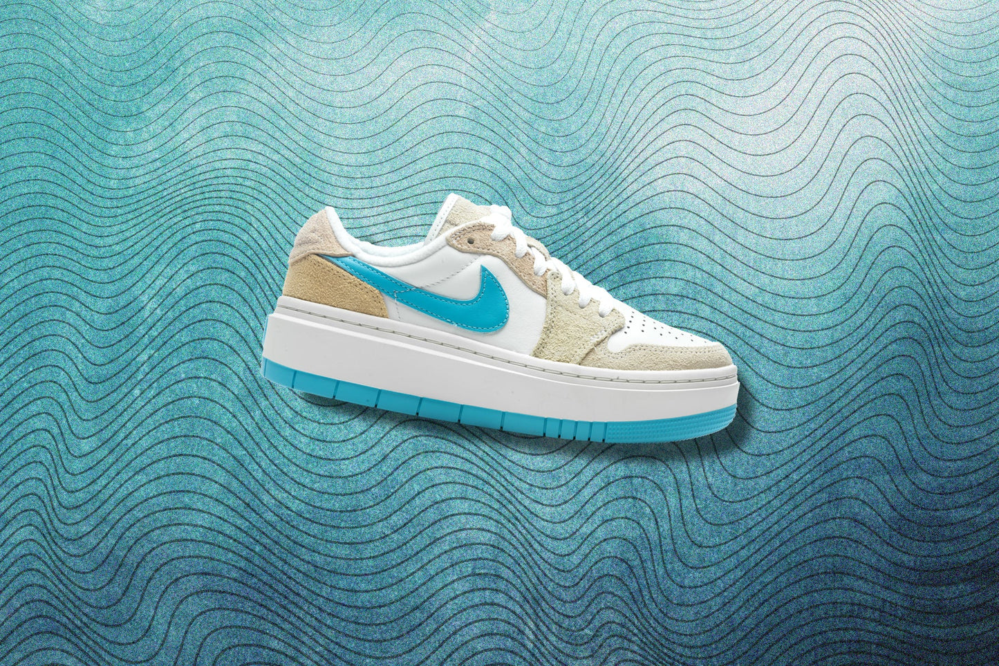 Women's Air Jordan 1 Elevate Low Salt Lake City - White/Baltic Blue/Oil Green