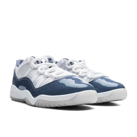 Air Jordan 11 Retro Low (GS) - White/Midnight Navy/Diffused Blue