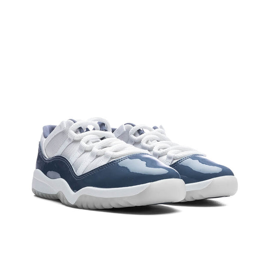 Air Jordan 11 Retro Low (PS) - White/Midnight Navy/Diffused Blue