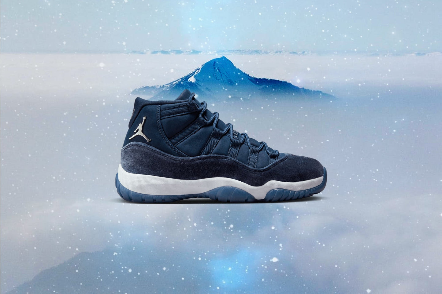 Women's Air Jordan 11 Retro - Midnight Navy/Metallic Silver/White