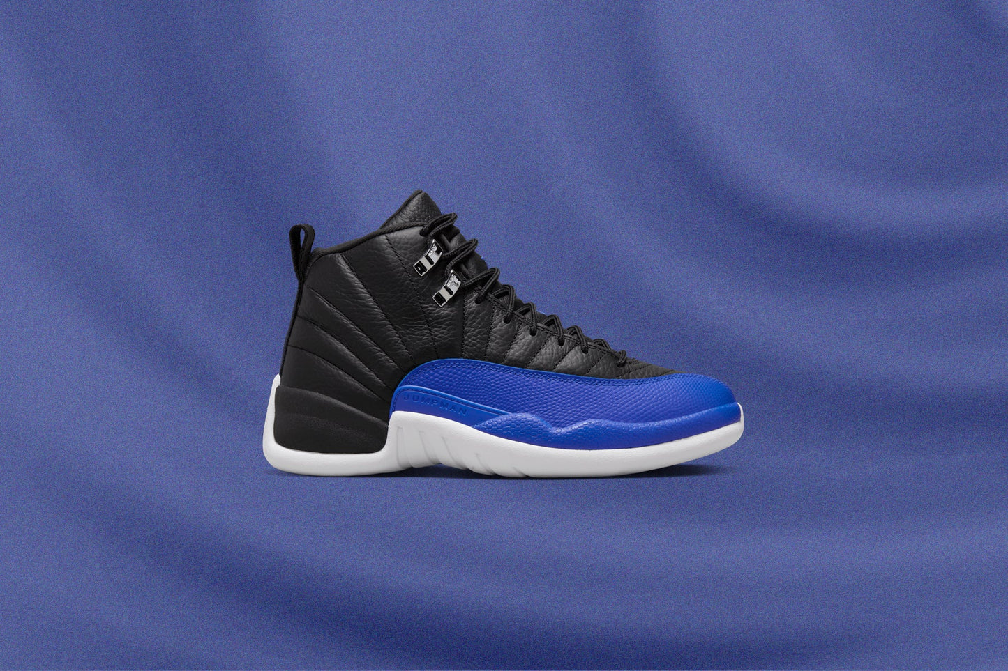 Women's Air Jordan 12 Retro - Black/Hyper Royal/Metallic Silver
