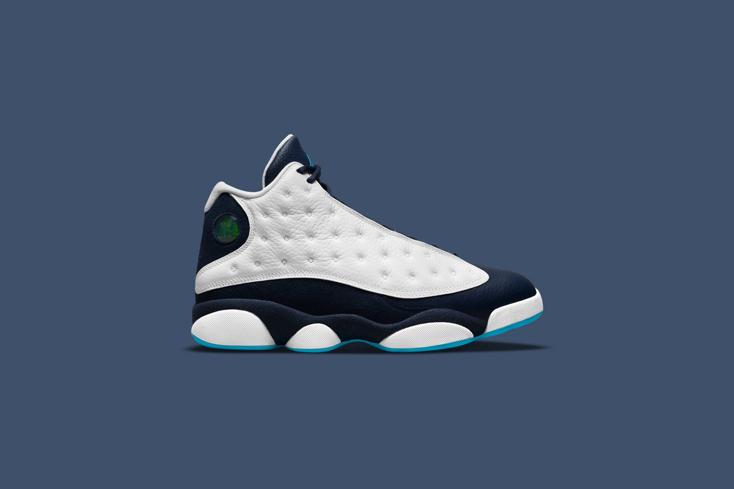 Air Jordan 13 Retro 'Obsidian' - White/Dark Powder Blue