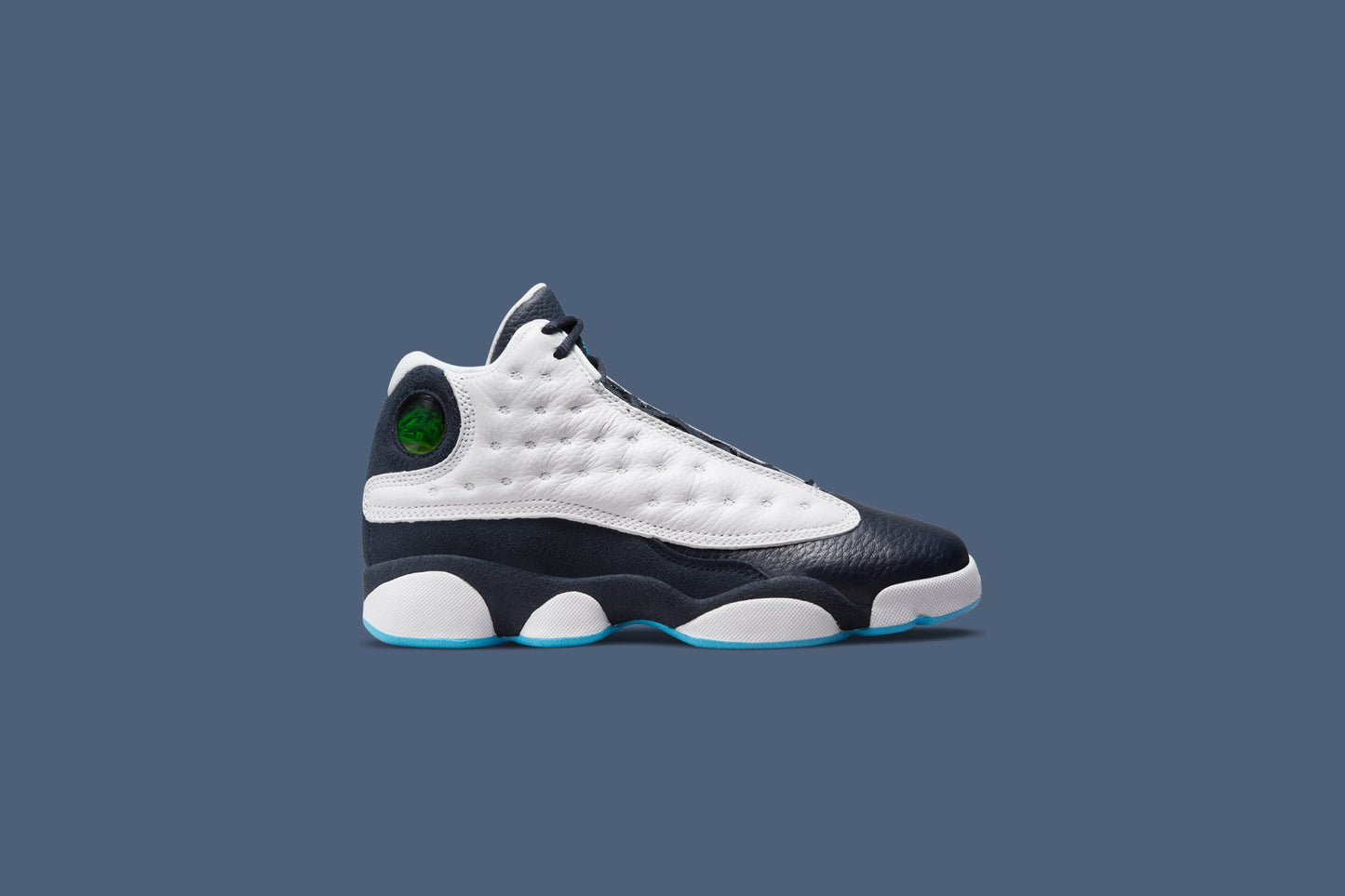 Air Jordan 13 Retro (GS) 'Obsidian' - White/Dark Powder Blue