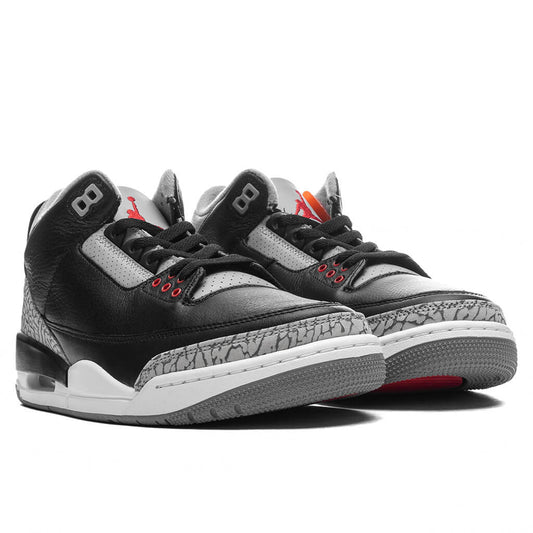 Air Jordan 3 Retro 'Black Cement' - Black/Fire Red/Cement Grey/Summit White