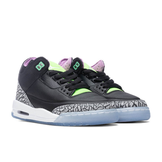 Air Jordan 3 Retro SE (GS) 'Electric Green' - Black/Violet Shock