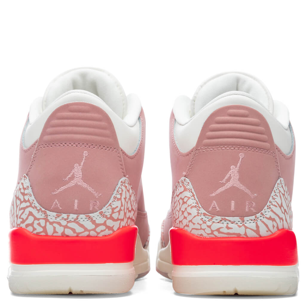 Women's Air Jordan 3 Retro - Rust Pink/Bright Crimson