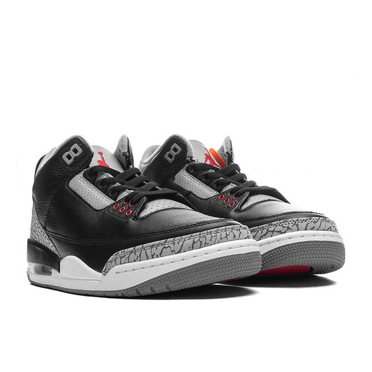 Air Jordan 3 Retro (GS) 'Black Cement' - Black/Fire Red/Cement Grey/Summit White