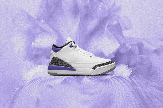 Air Jordan 3 Retro (PS) - White/Black/Dark Iris
