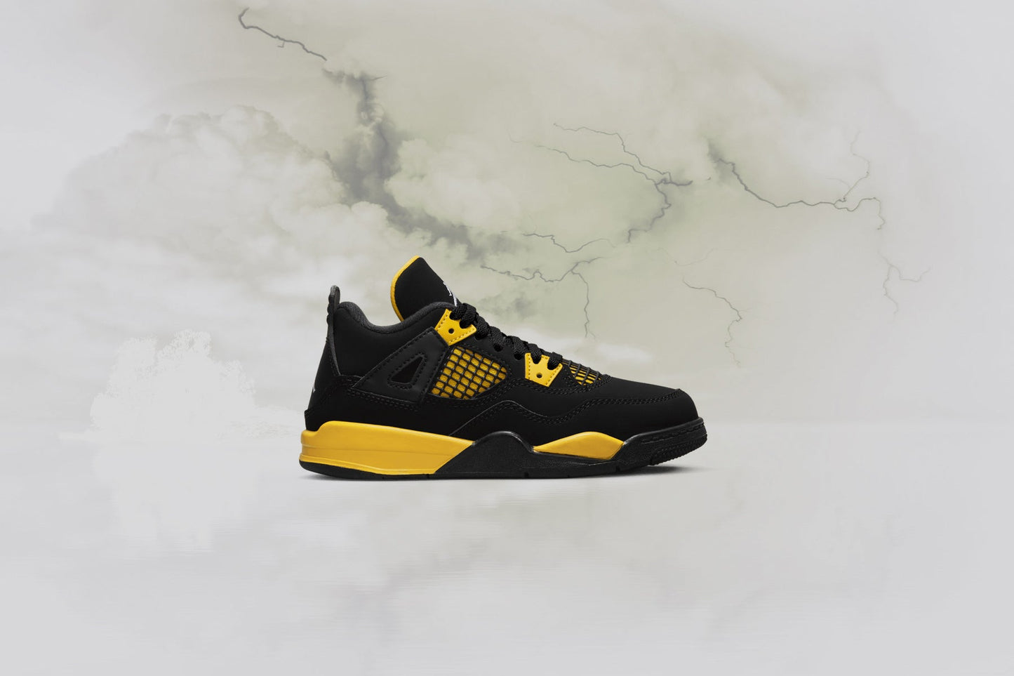Air Jordan 4 Retro (PS) Thunder - Black/White/Tour Yellow