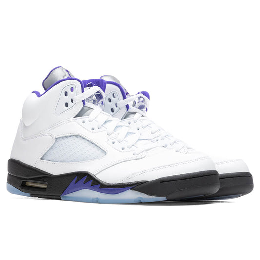 Air Jordan 5 Retro - White/Dark Concord/Black