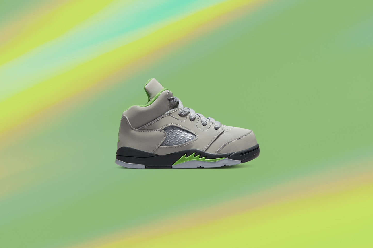 Air Jordan 5 Retro (TD) 'Green Bean' - Silver/Flint Grey