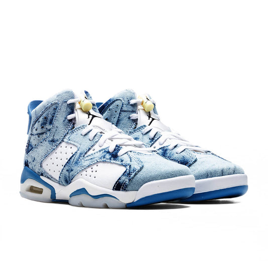 Air Jordan 6 Retro (GS) - White/Dutch Blue/Citron Tint