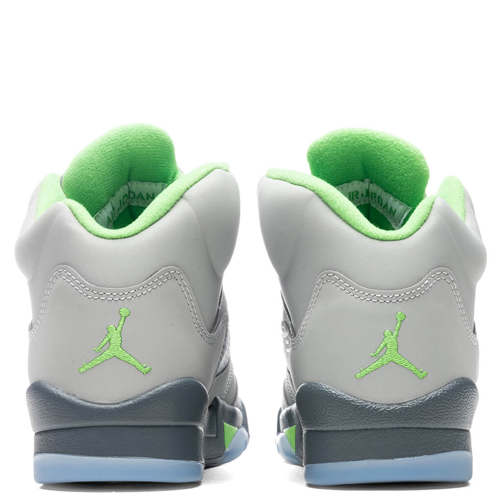 Air Jordan 5 Retro (GS) 'Green Bean' - Silver/Flint Grey