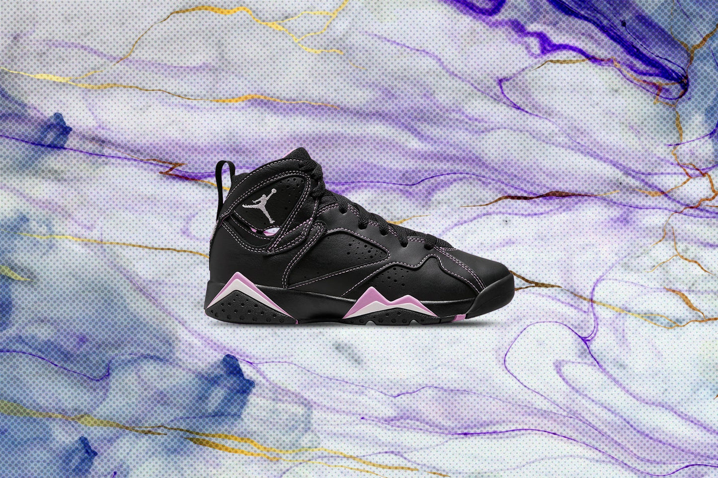 Air Jordan 7 Retro (GS) - Black/Barely Grape/Rush Fuchsia
