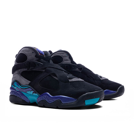 Air Jordan 8 Retro 'Aqua' (GS) - Black/Multi Color