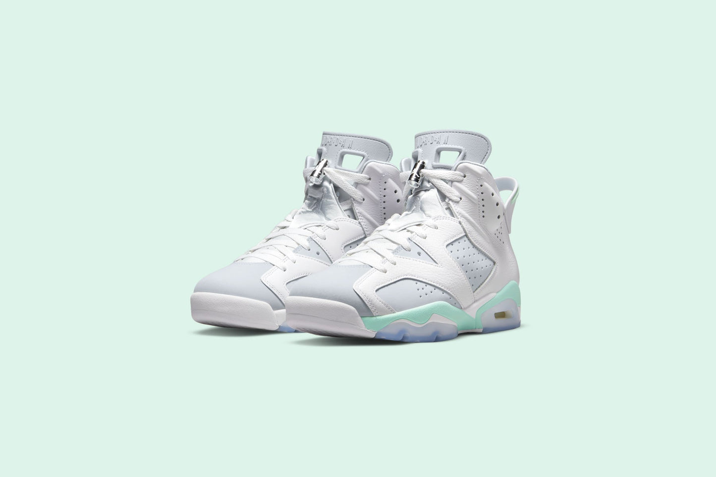 Women's Air Jordan 6 Retro - White/Purple Platinum/Mint Foam