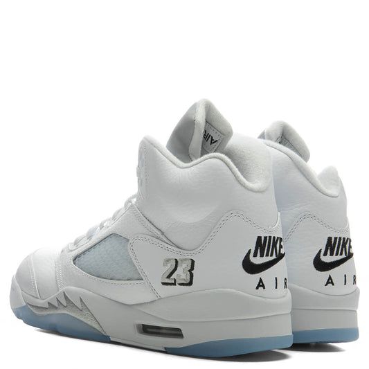 Air Jordan 5 Retro 'White Metallic' - White/Black/Metallic Silver