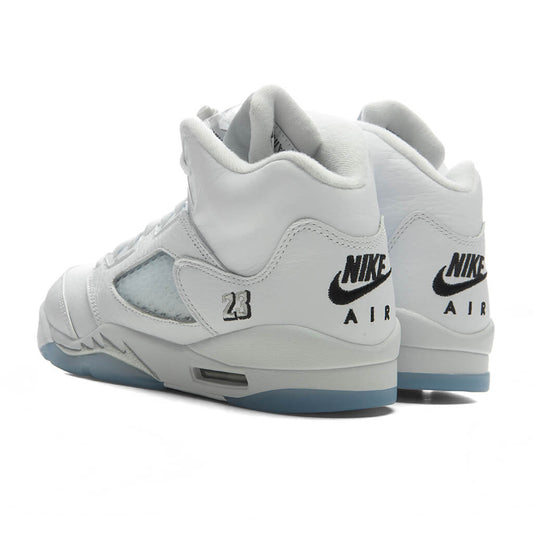 Air Jordan 5 Retro 'White Metallic' (GS) - White/Black/Metallic Silver