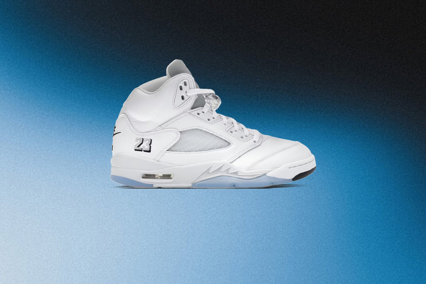 Air Jordan 5 Retro 'White Metallic' - White/Black/Metallic Silver