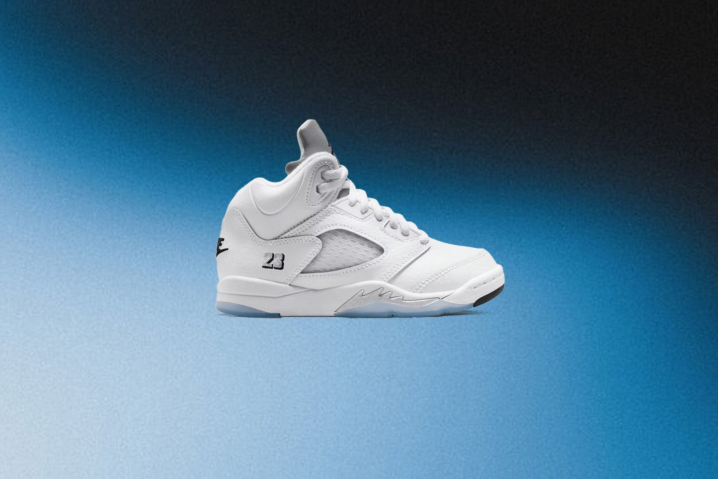 Air Jordan 5 Retro 'White Metallic' (PS) - White/Black/Metallic Silver