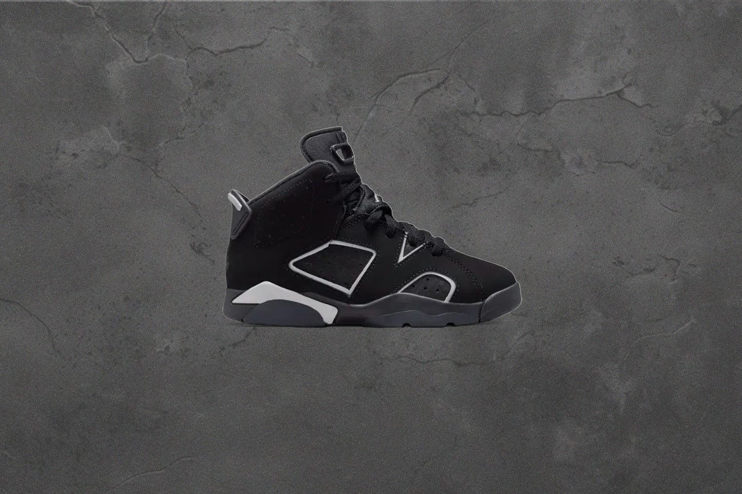 Air Jordan 6 Retro 'Cap and Gown' (PS) - Black/Reflect Silver/Black