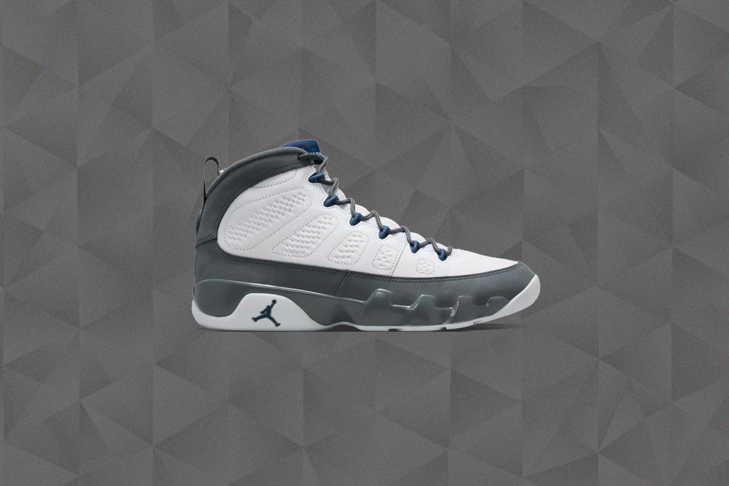 Air Jordan 9 Retro 'Flint Grey' - White/French Blue/Flint Grey