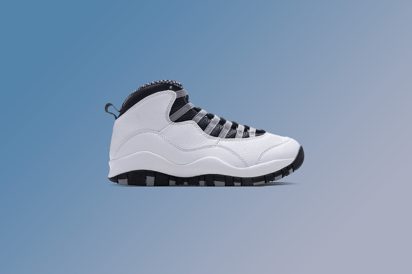 Air Jordan 10 Retro 'Steel' - White/Black/Light Steel Grey/Dark Powder Blue