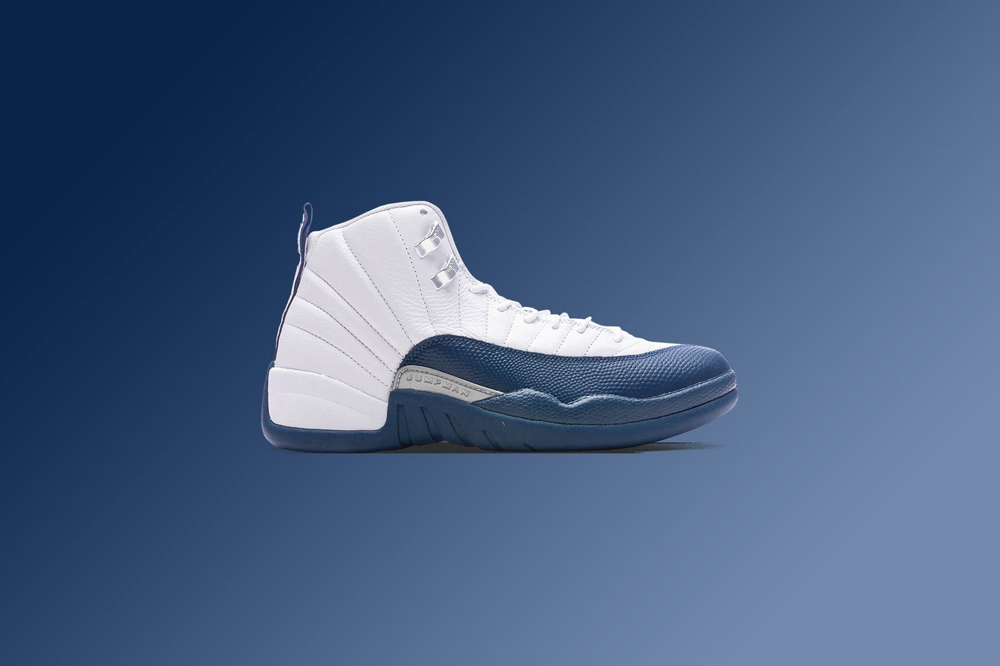 Air Jordan 12 Retro 'French Blue' - White/French Blue/Metallic Silver