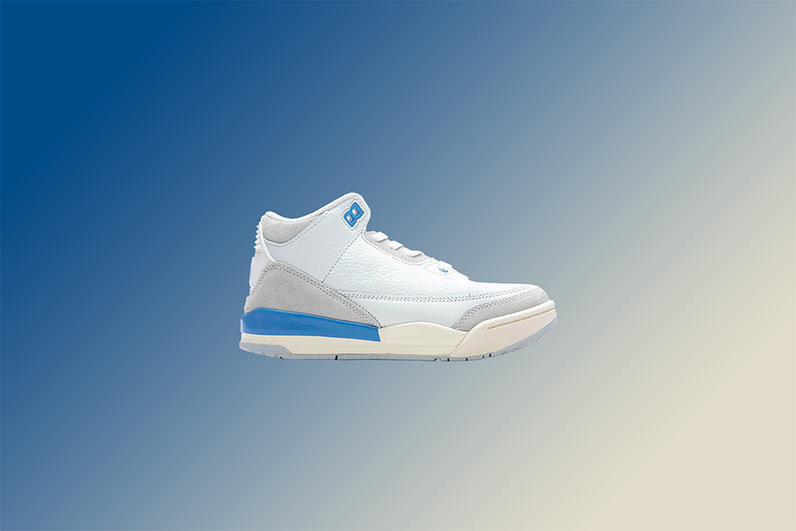 Air Jordan 3 Retro 'Lucky Shorts' (PS) - Summit White/Hydrogen Blue/Legend Blue