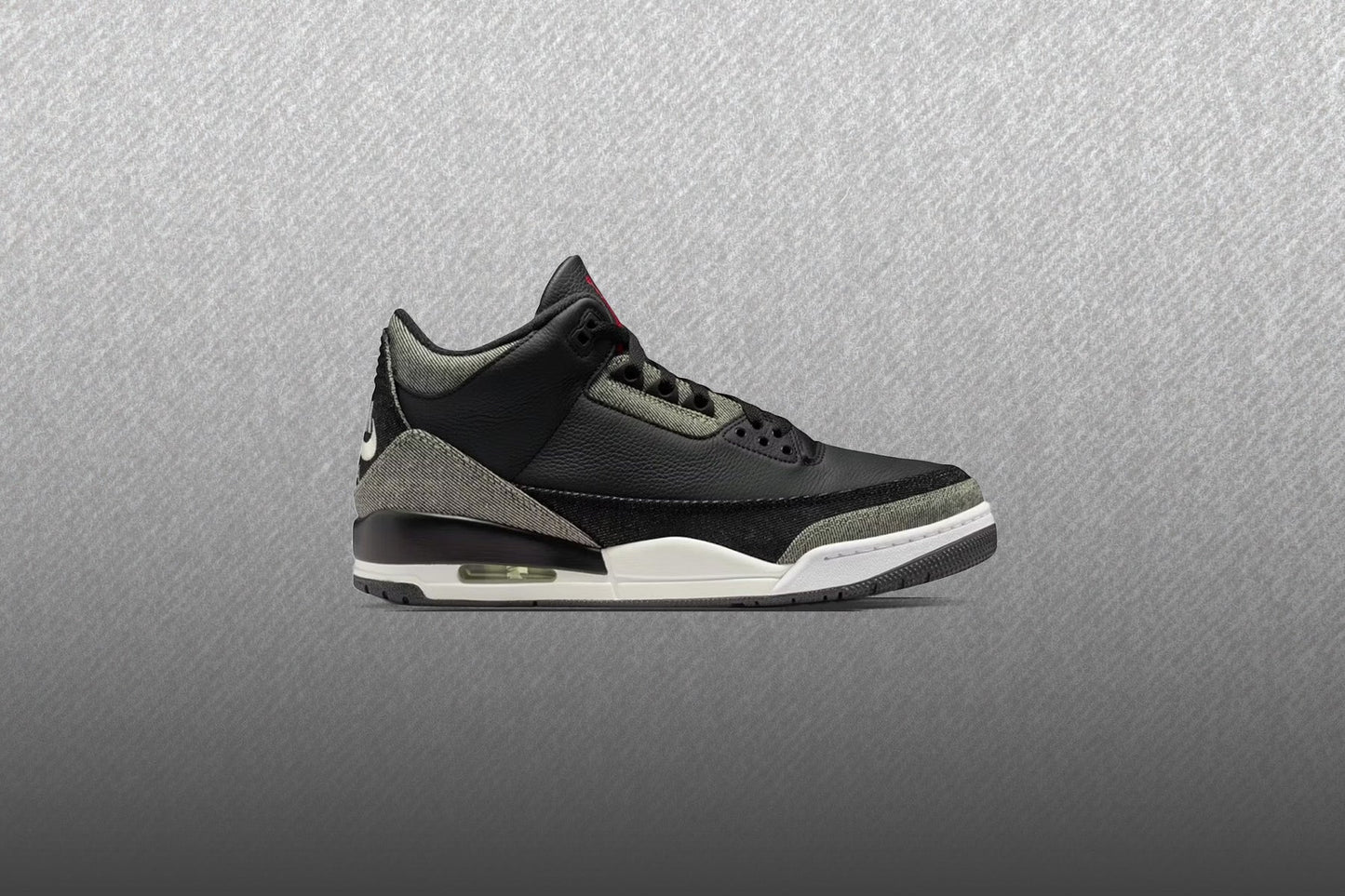 Air Jordan 3 x Levi's 'Black Denim' - Denim/Black/Gym Red/Black/ White