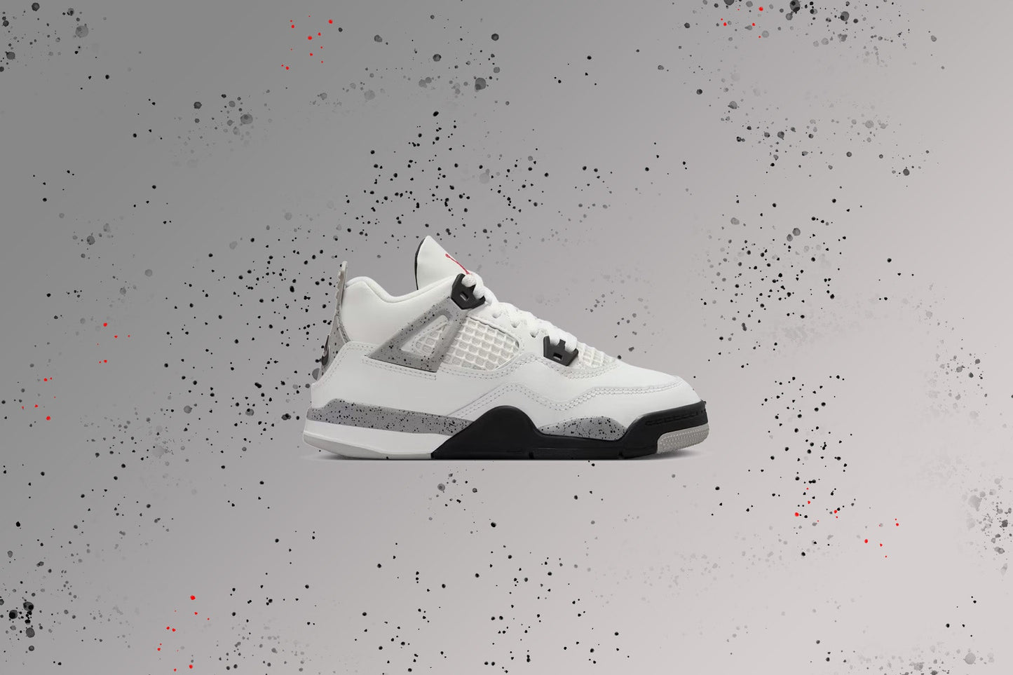 Air Jordan 4 Retro OG 'White Cement' (PS) - Summit White/Fire Red/Cement Grey/Black