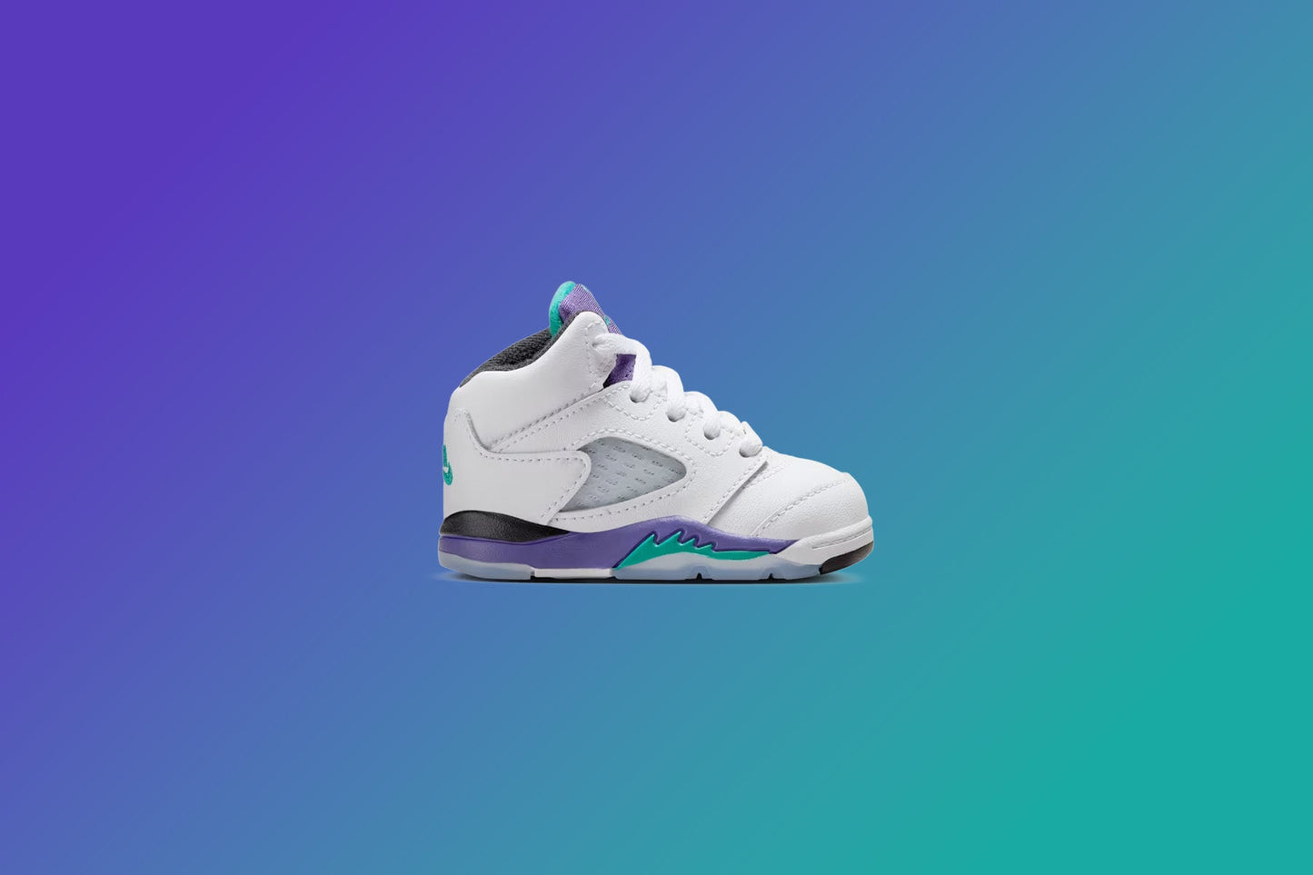 Air Jordan 5 Retro OG 'Grape' (TD) - White/New Emerald/Grape