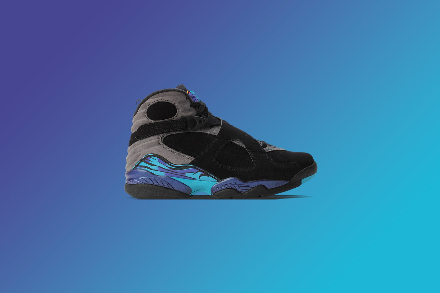 Air Jordan 8 Retro 'Aqua' (GS) - Black/Multi Color