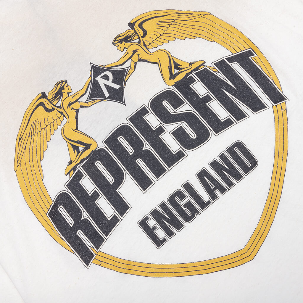 Angel Border T-Shirt - Washed Ecru