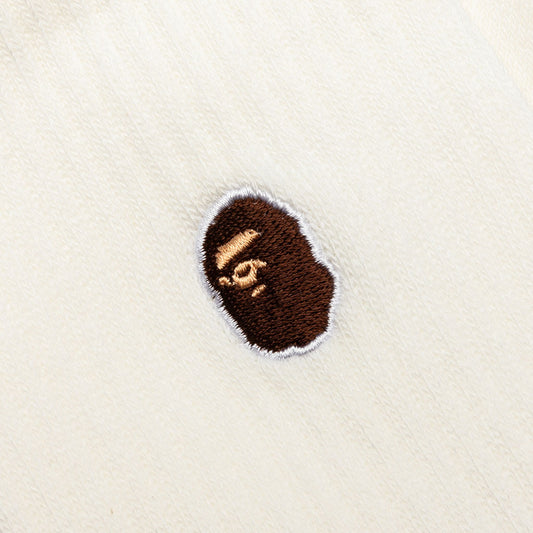 Ape Head One Point Socks - White