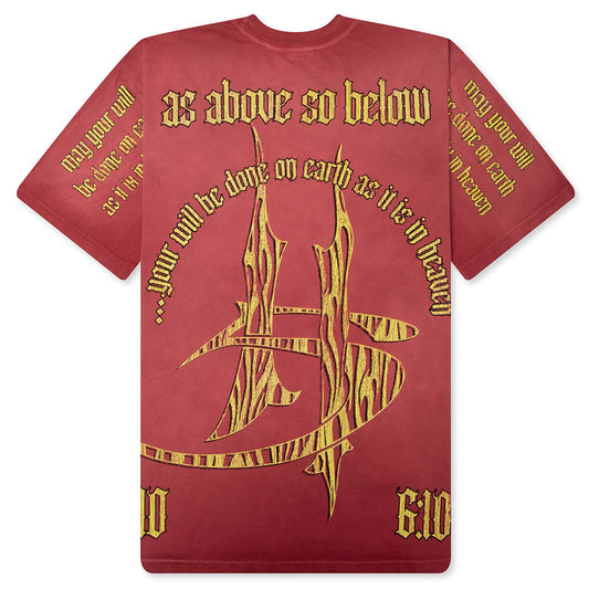 As Above So Below T-Shirt (Studs) - Red
