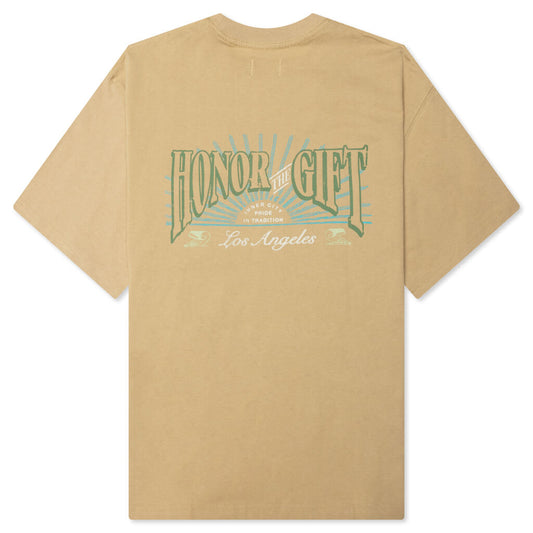 B-Summer HTG Cigar Label Short Sleeve Tee - Tan