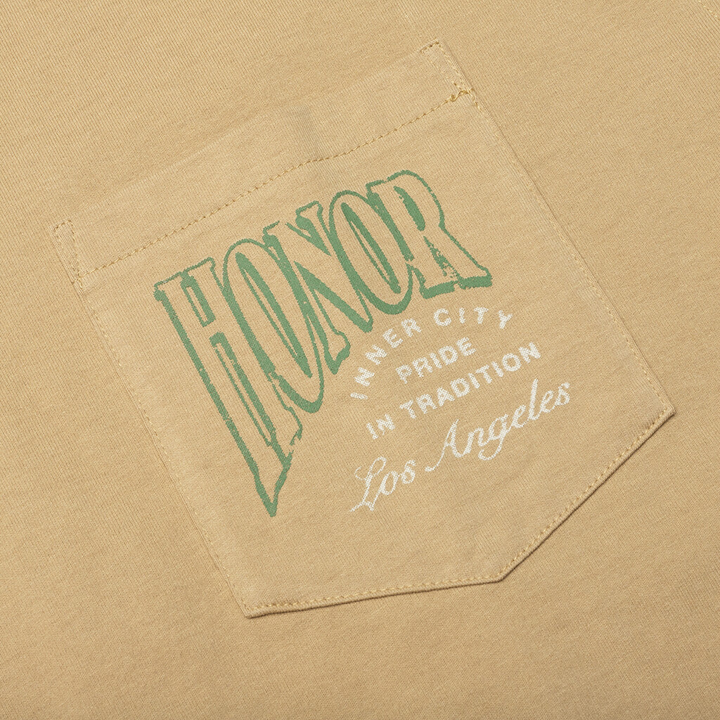B-Summer HTG Cigar Label Short Sleeve Tee - Tan
