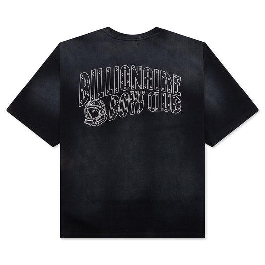 BB Faded Helmet S/S Crop Fit Knit - Black