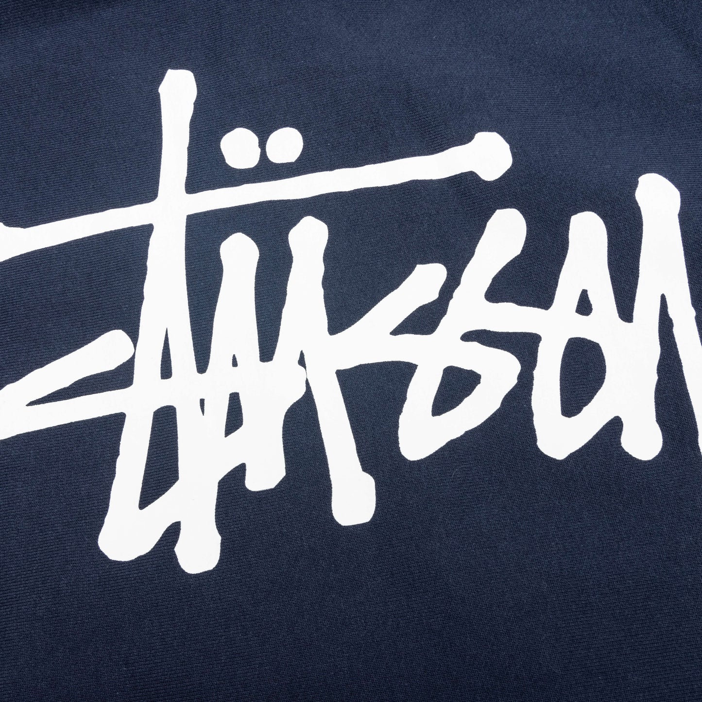 Basic Stussy Zip Hoodie - Navy