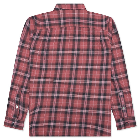 Beach Plaid Shirt - Red