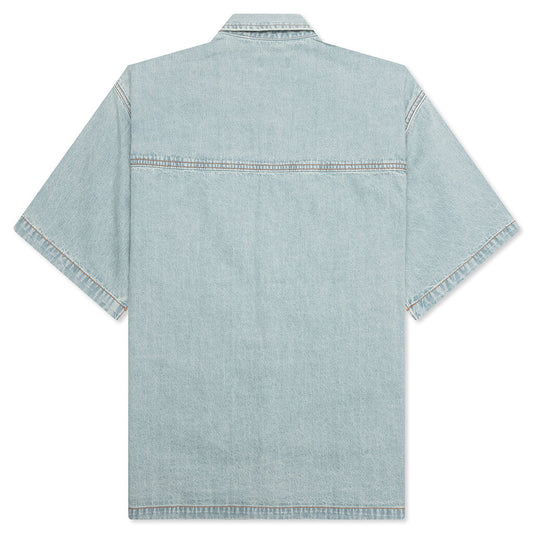 Blue Dog S/S Cropped Fit Woven Shirt - Blueberry Haze
