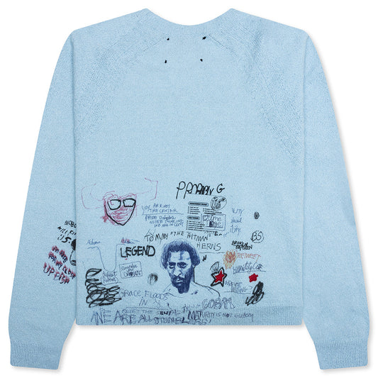 Booze Crooze Knit Sweater - Baby Blue