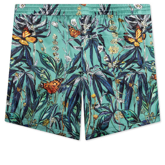 Botanical Silk Short - Ocean Botanical