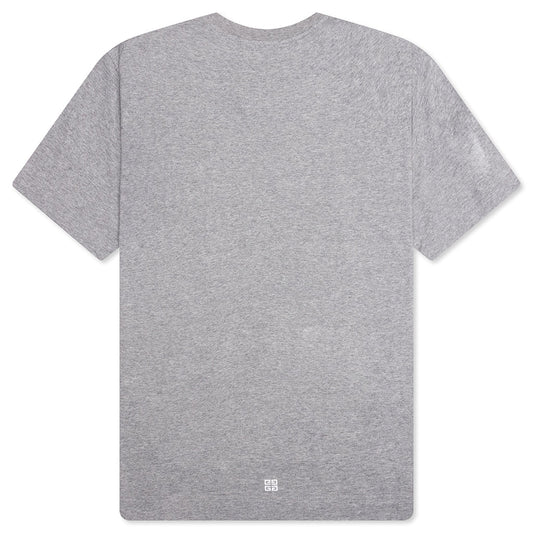 GVCY Floral Printed Crewneck T-Shirt - Light Grey Melange